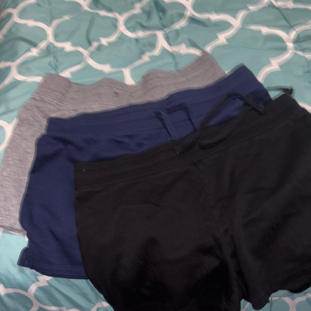 Time and Tru Women's Athletic Shorts in Black, Navy, and Gray